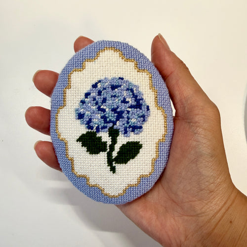 Blue Hydrangea Oval