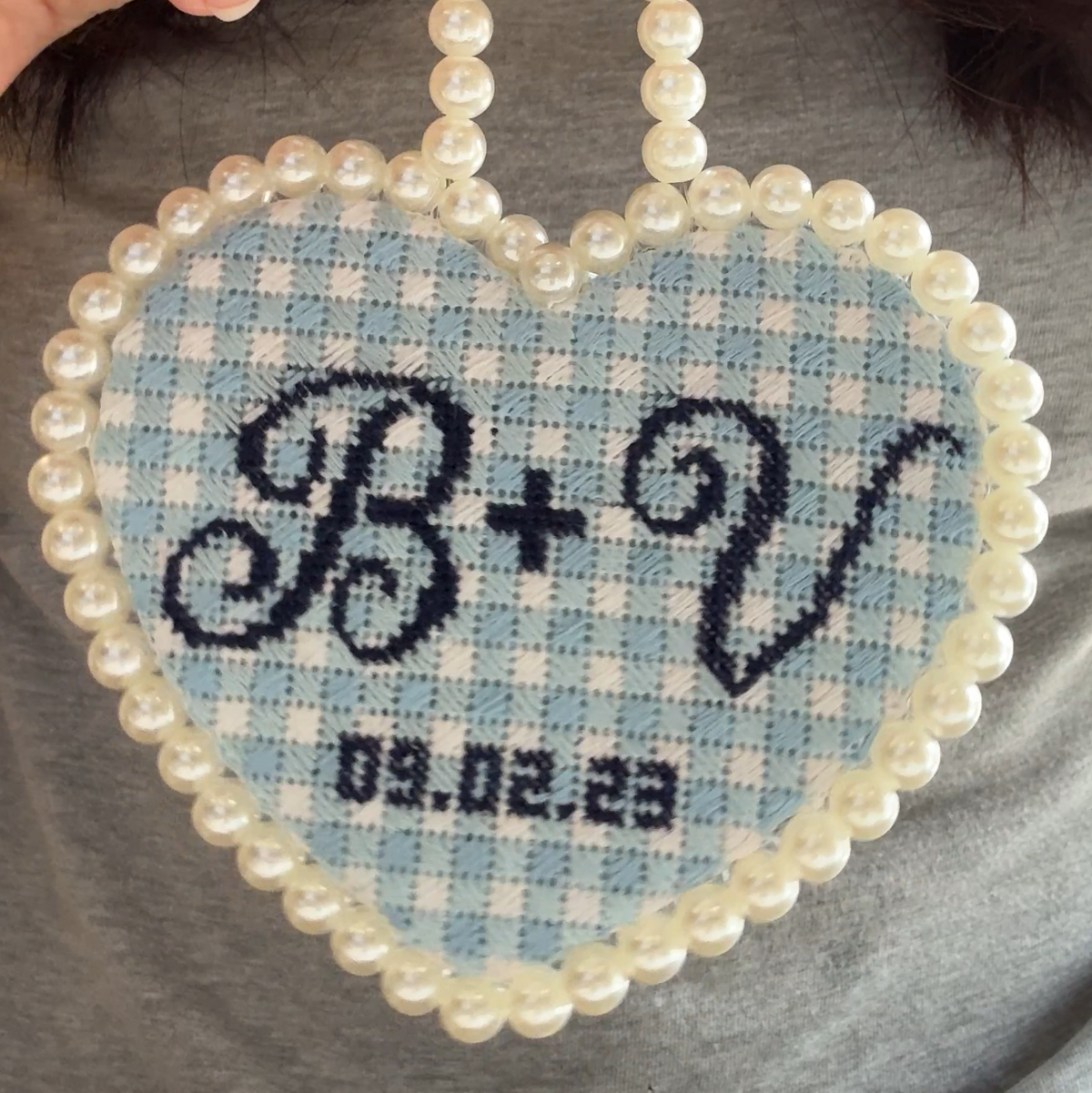 Blue Personalized Anniversary Heart