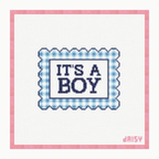 It's a Boy needlepoint canvas
