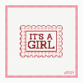 It's a Girl needlepoint canvas
