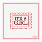 It's a Girl needlepoint canvas