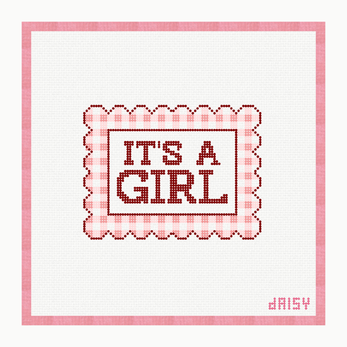 It's a Girl needlepoint canvas