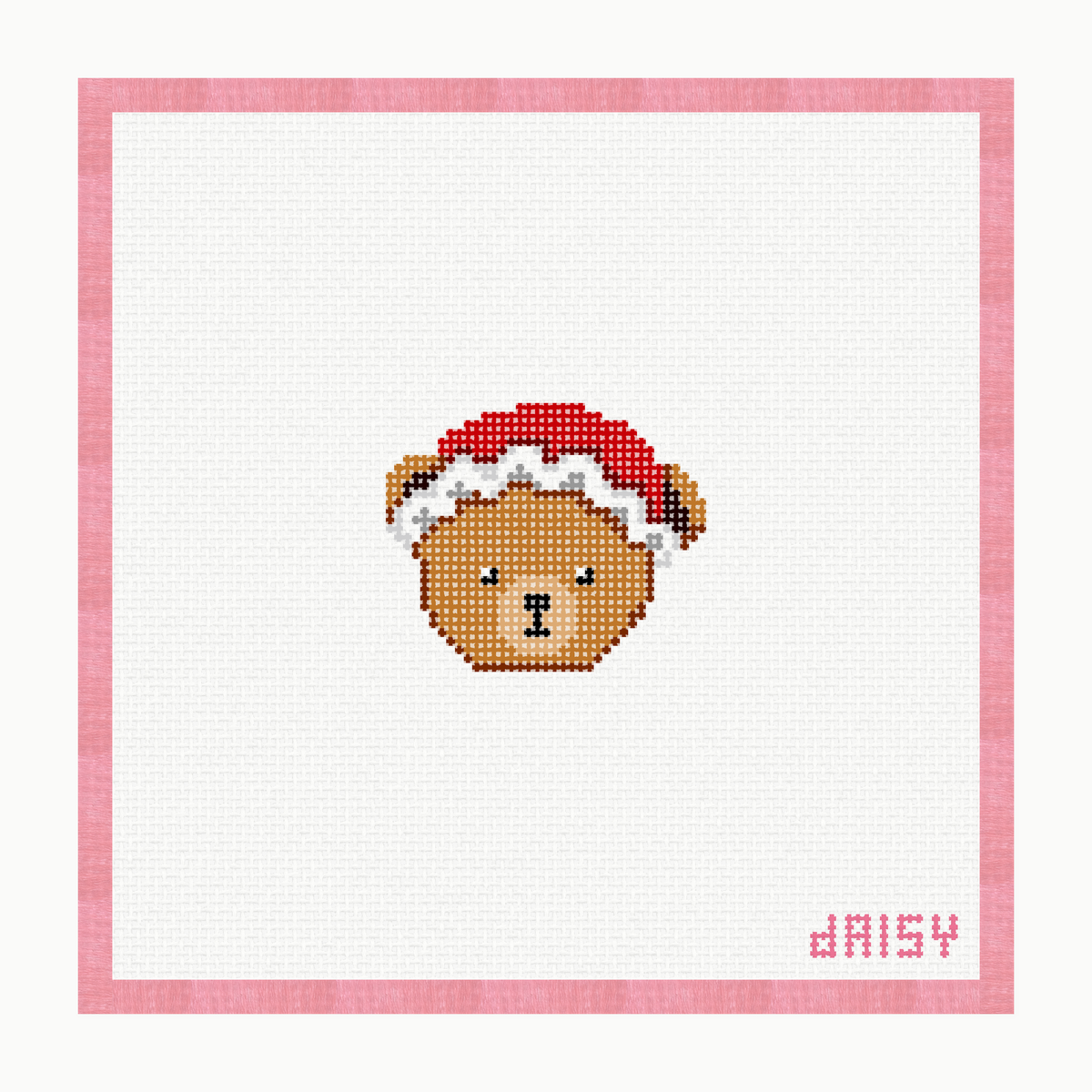 Mini Mrs. Claus Bear needlepoint canvas
