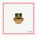 Mini Nutcracker Bear needlepoint canvas