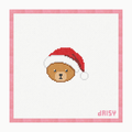 Mini Santa Claus Bear needlepoint canvas