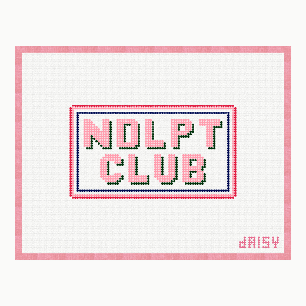 NDLPT Club needlepoint canvas