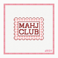 Pink MAHJ Club needlepoint canvas