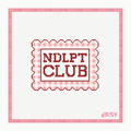Pink NDLPT Club needlepoint canvas