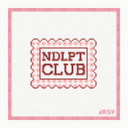 Pink NDLPT Club needlepoint canvas
