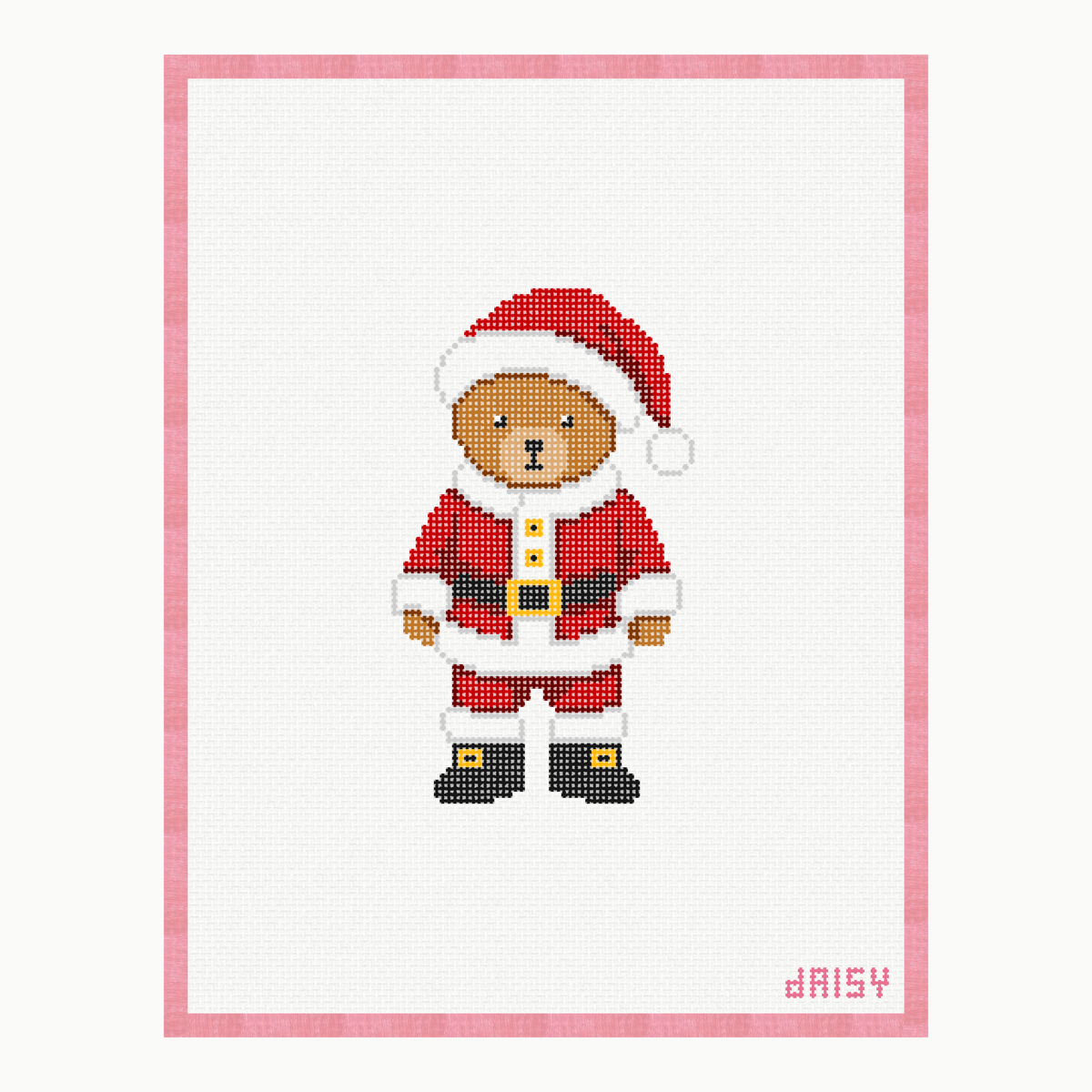 Santa Claus Bear needlepoint canvas