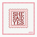 She Said Yes needlepoint canvas